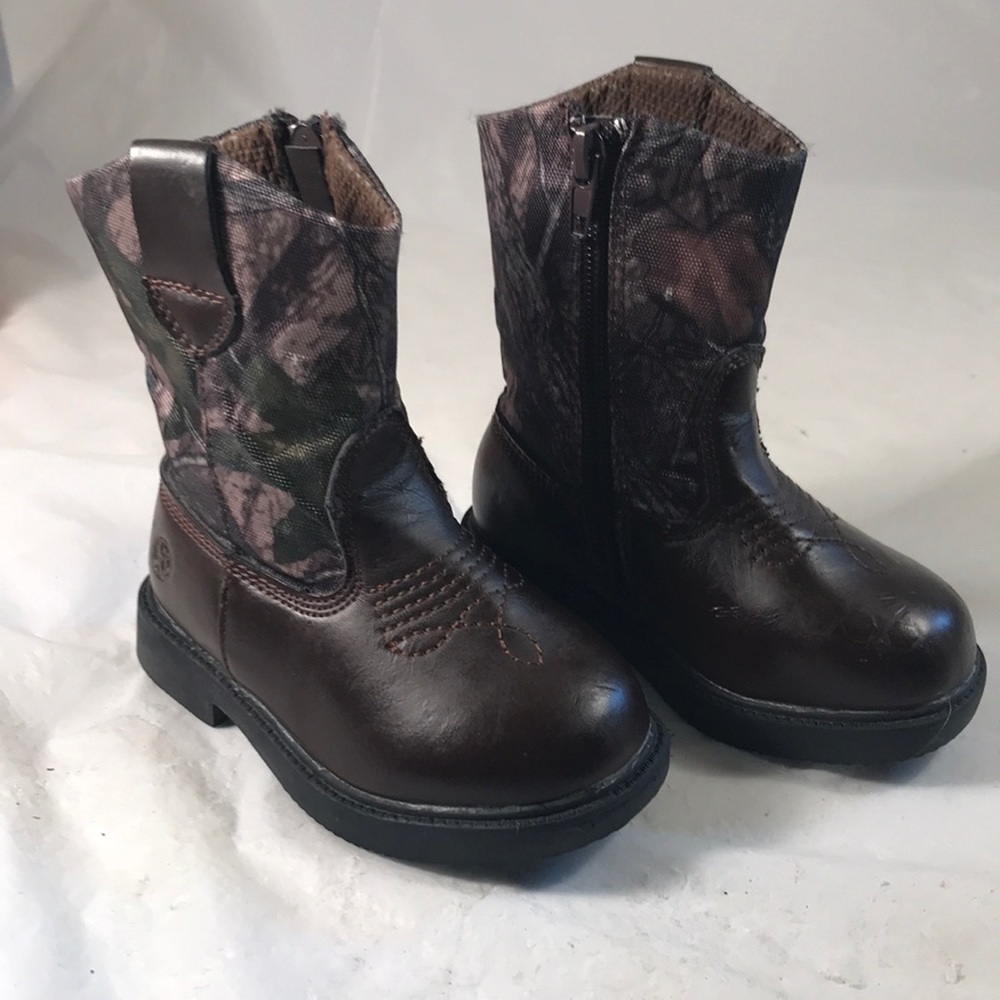 Northside  Partner Brown Camouflaged and Vegan Leather Cowboy Boots Size 5.